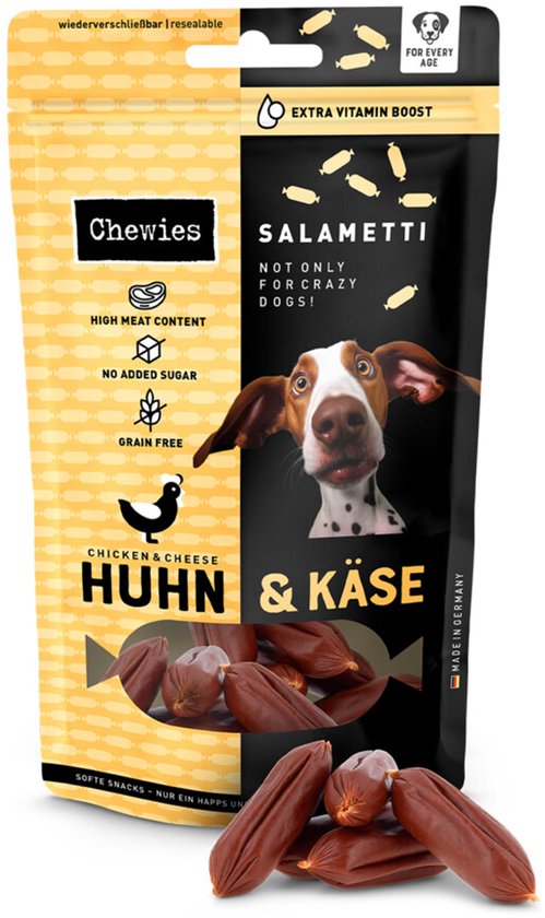 Chewies Salametti Hondensnack Kip & Kaas - 200 gr
