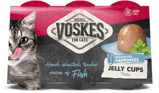 Voskes Jelly Cups Tonijn - 12 x 6 x 25 gr - Voordeelverpakking