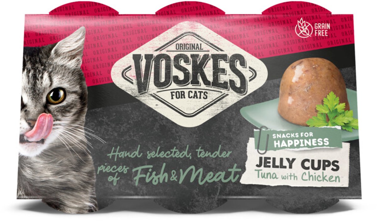 12x Voskes Tender Pieces Tonijn - Kip 6 x 25 gr