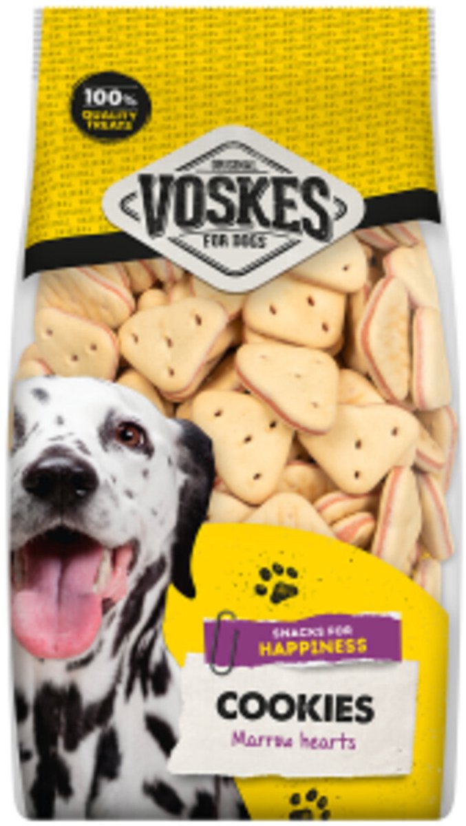Voskes Hondensnacks Merg Hartjes - 8 x 750 gr - Voordeelverpakking