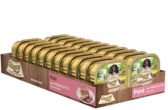 Stuzzy Hondenvoer Paté Ham - 22 x 150 gr - Voordeelverpakking