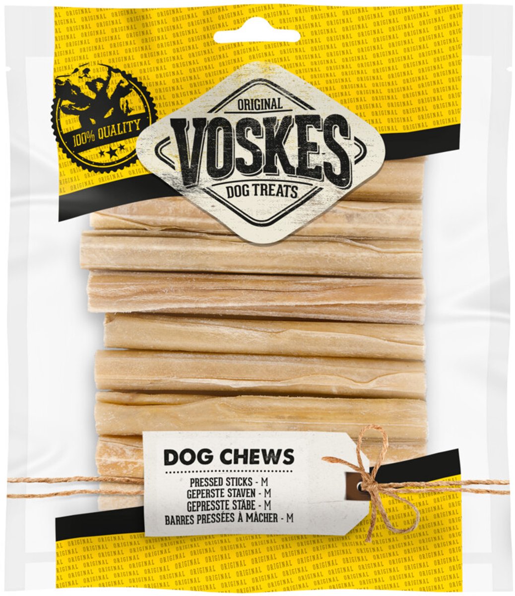Voskes Hondensnacks Geperste Staven M - 10 stuks