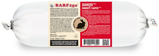 BARFmenu 2Go Hondenvoer Nat Konijn - 900 gr