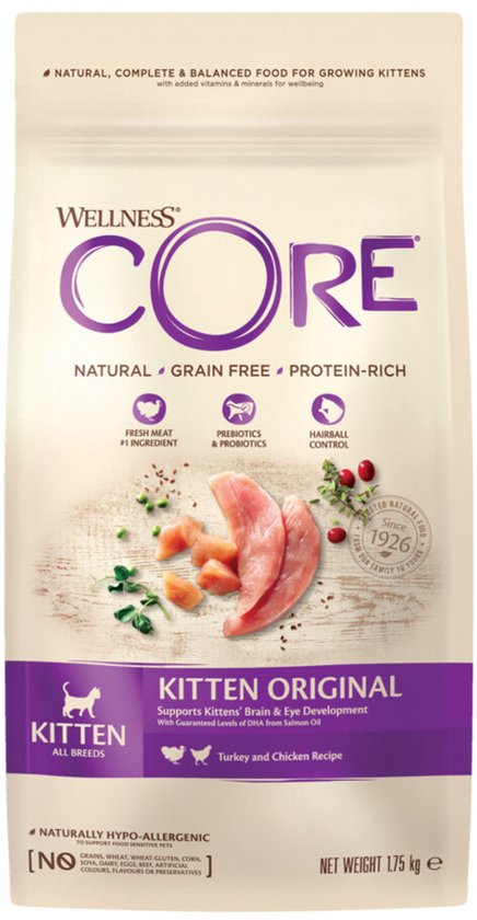 Wellness Core Grain Free Kitten - Kalkoen & Kip - Kattenvoer - 1.75 kg