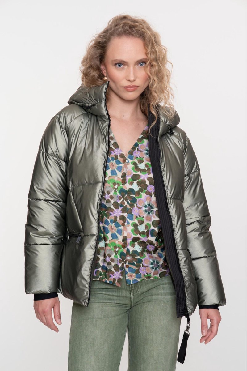Geisha Jas Metalic Jas 58516 12 Soft Green Metallic Dames Maat - S