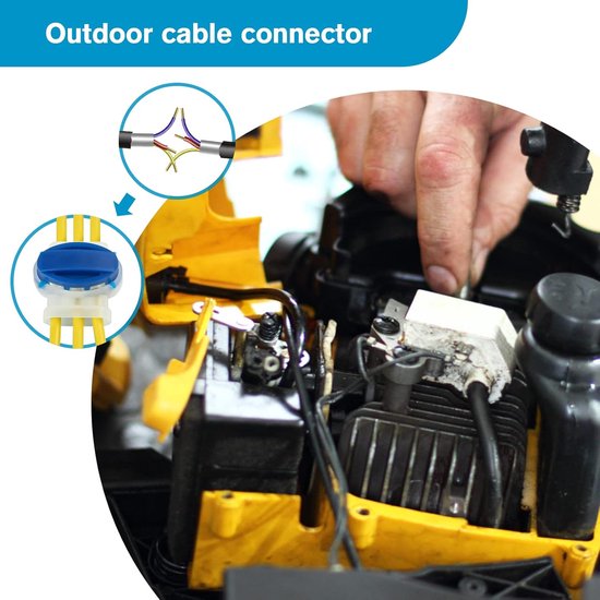 20 stuks - Gel connector - model 314 - kabelverbinder - draadverbinders voor perimeterdraad - waterdicht - 3-weg grensdraad connector - waterdichte kabelklem - perimeterdraadconnector - voor robotmaaiers, irrigatie - 2.3*2.4*1.7 cm van Merkloos	 — afbeelding 2