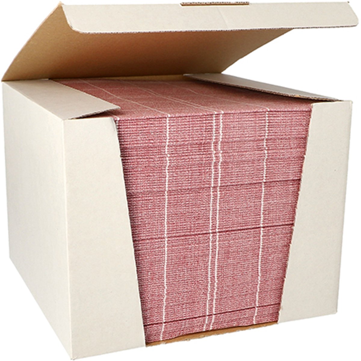 1x 100 Servetten ROYAL Collection 1/4 vouw 40 cm x 40 cm bordeaux Kitchen Craft