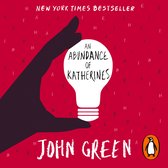 Boekomslag van 'An Abundance of Katherines' van John Green met een lampvormige illustratie en tekst.