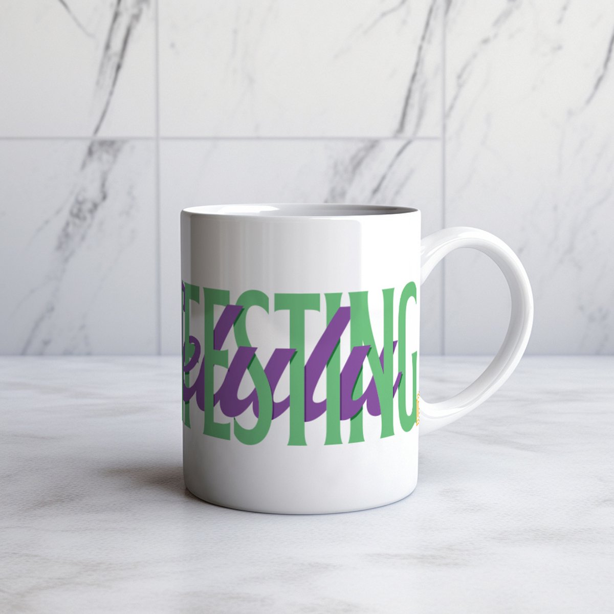 Mok - Delulu Manifesting GreenPurple - Het perfecte cadeau voor iedereen die een vleugje Humor én Positiviteit wil uitstralen