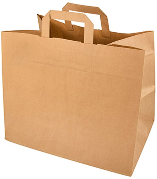 AGRI plus Aardappelzakken Happy Potato 1,5 kg I 250 stuks I Biologisch afbreekbare papieren draagtassen van 180 x 80 x 220 mm I Robuuste aardappeldraagtassen van 90 g/m² kraftpapier