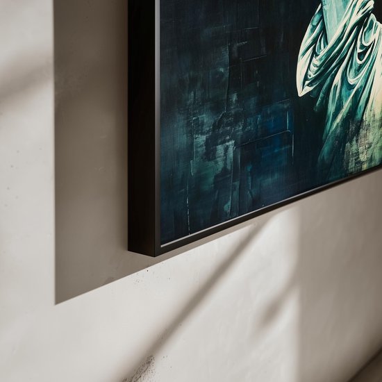 Wanddecoratie Metaal - Aluminium Schilderij Industrieel - Skyline is 's nachts New