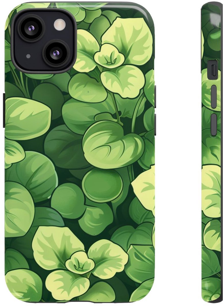 Groen Microgroentenpatroon – Telefoonhoesje Geschikt voor iPhone 13