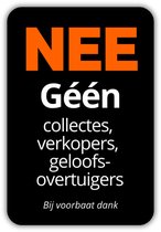 Pas de vendeurs, pas de croyants, pas de collectionneurs. Autocollants pour boîte aux lettres - 5 x 7,5 cm - UV et waterproof.