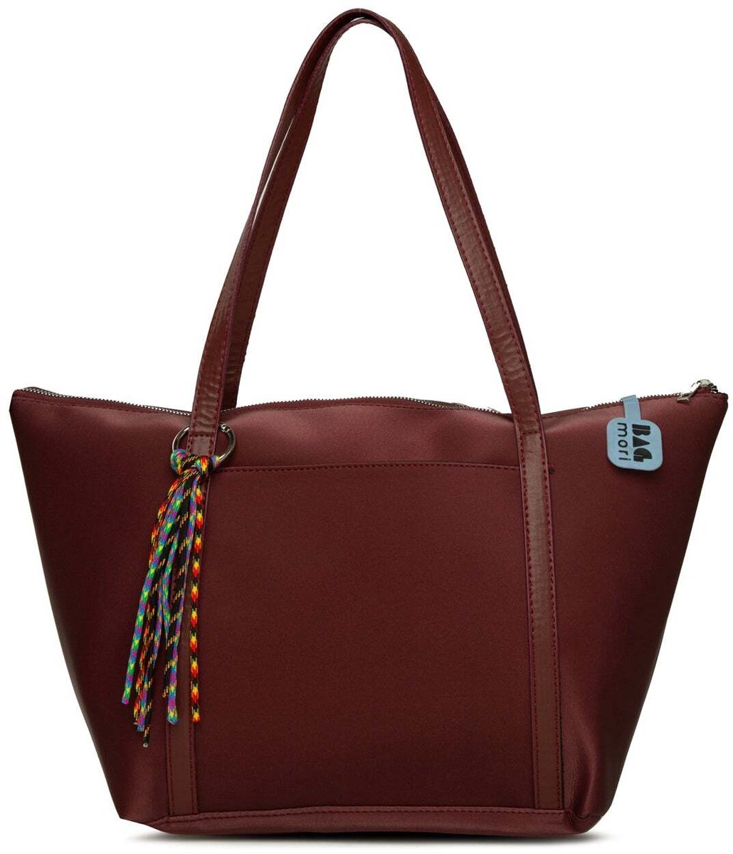 Bagmori Shopper Satijnen Shopper met Multicolor Kwastdetail