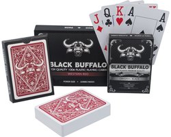 Black Buffalo Pokerkaarten - 100% Plastic & Waterdicht - 2 kaartspellen