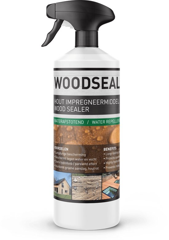 Woodseal Pro Impregneerspray 1L (6m2) - Hout impregneermiddel voor buiten - Waterafstotende spray - Hout waterdicht maken - Nano Coating voor Duurzaam impregneren