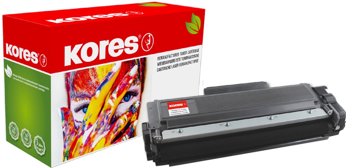 Kores Toner G1263HC ersetzt brother TN-3480, schwarz Kapazität: 8.000 Seiten, wiederaufbereitet nach DIN 33870-1 - 1 Stück (G1263HC)
