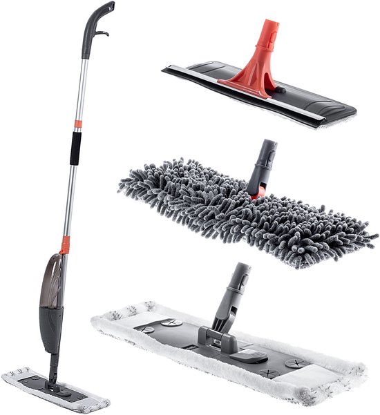 SwifferWetjet, Balai Vaporisateur, Poignée Ergonomique Et Réservoir Amovible, Tête Pivante pour Nettoyer sous Les Meubles, Idéal pour La Cuisine, Salle De Bain, Sols Intérieurs