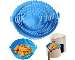 Set van 6 Herbruikbare Siliconen Bakmatten voor Luchtfriteuse