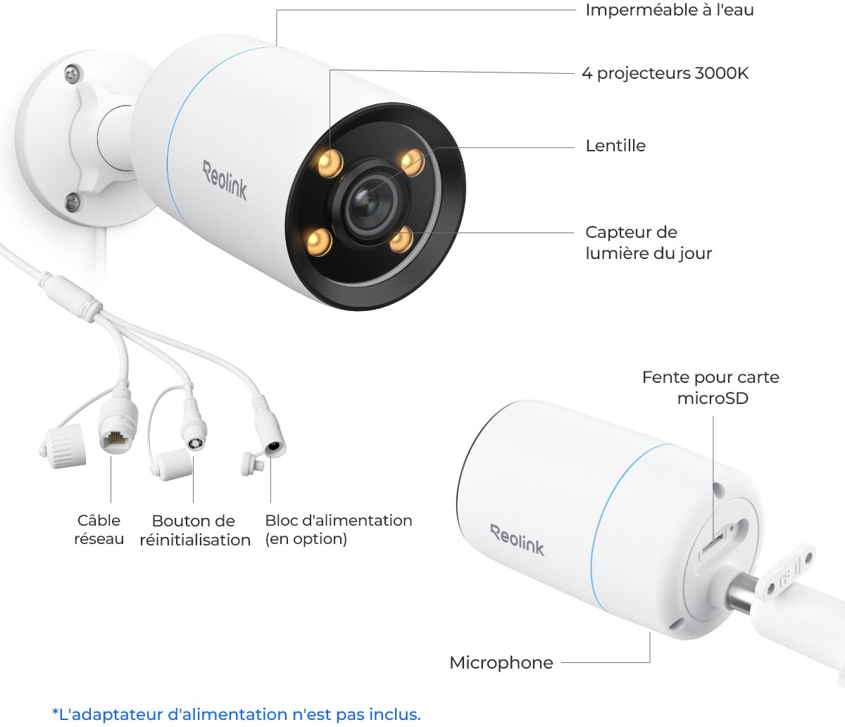 Reolink 4K 8MP PoE IP-camera ColorX met echt full-color nachtzicht F1.0 super diafragma Detectie van personen, voertuigen en dieren - CX810 – foto 5