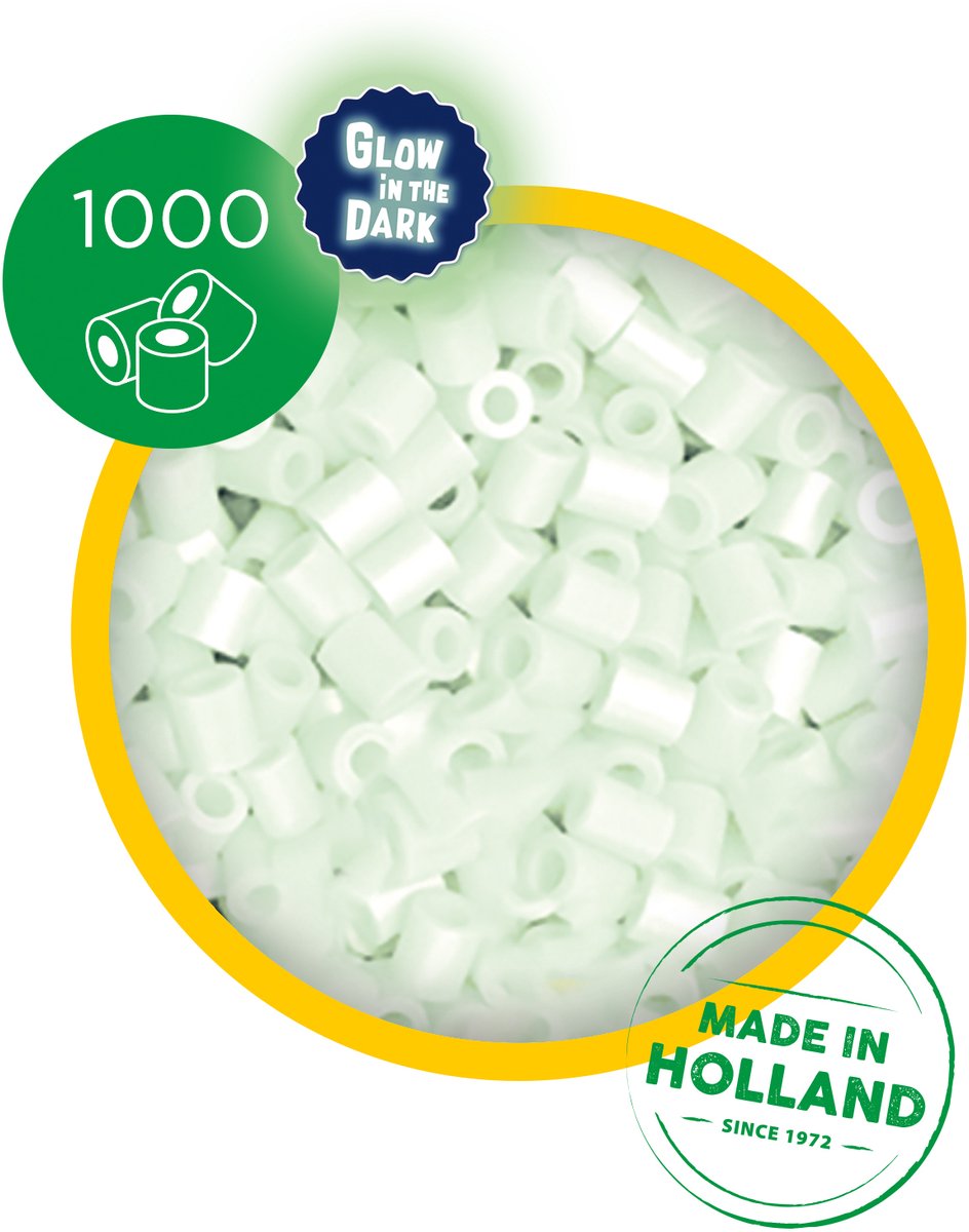 SES Creative - Beedz - Glow in the Dark - Strijkkralen - 1000 Stuks - PVC Vrij - Vanaf 5 Jaar — afbeelding 2