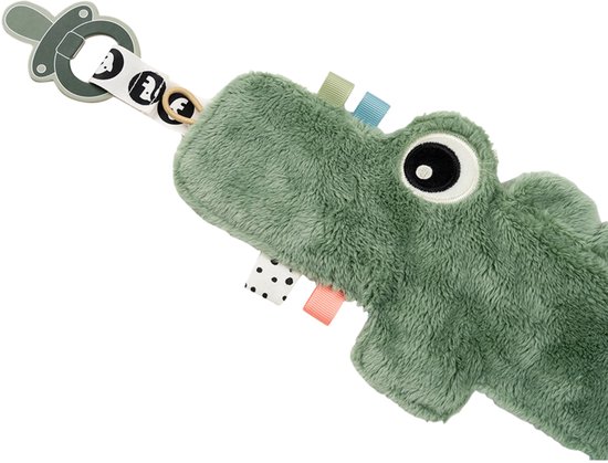 Done By Deer Knuffeldoekje Cozy Friend - Croco green van Done by Deer — afbeelding 3