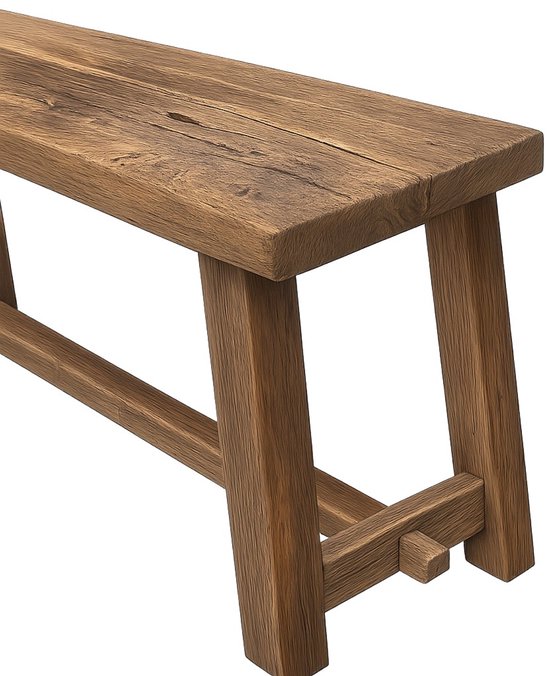 houten-bankje-80-cm-rustiek-teakhout-bol