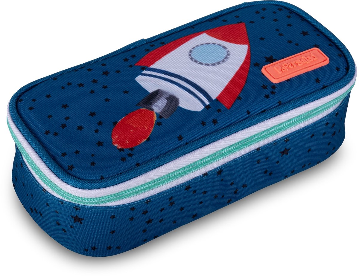 Lannoo Graphics - PAPERSALAD ETUI BOX 21CM GREEN / ROCKET