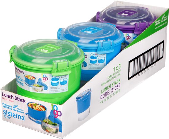 Boîte à lunch Sistema To Go Différentes couleurs 0,965 l 1 pièce (s)