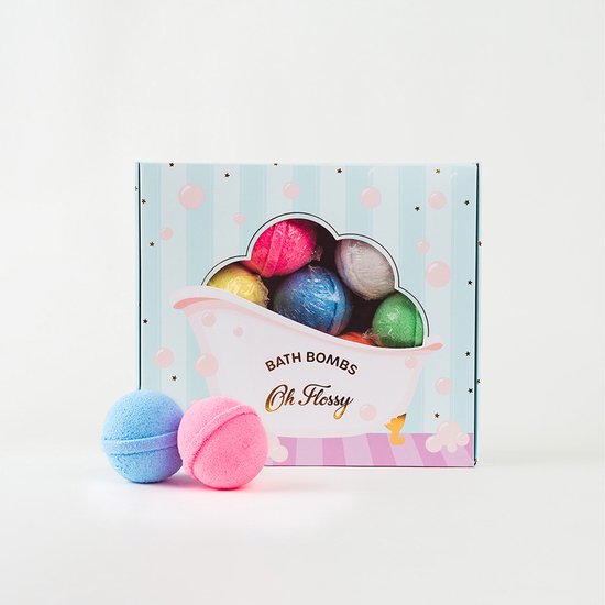 OH FLOSSY Accessoires - Bruisballen Mini - Set Van 7 Bruisballen - In Geschenkdoosje - 3 Jaar