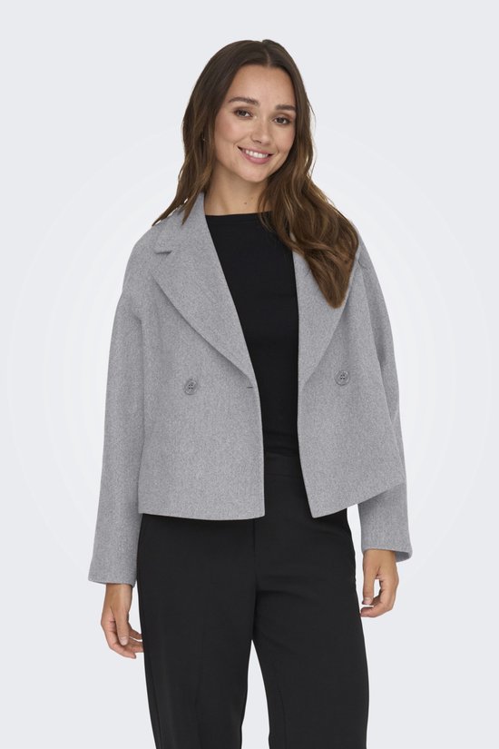 Dames Peacoat ONLY ONLSEDONA OTW NOOS - Rövid Kabát - Dark Grey Melange/foltos Sötétszürke Tussenjas Dames