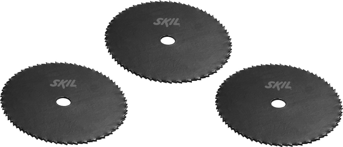 SKIL Zaagblad Set - Gehard Staal - Zaagblad Hout - Haakse Slijper - Slijptol - 89 mm & 80 Tanden - 3 Stuks - Skil 2610Z06137