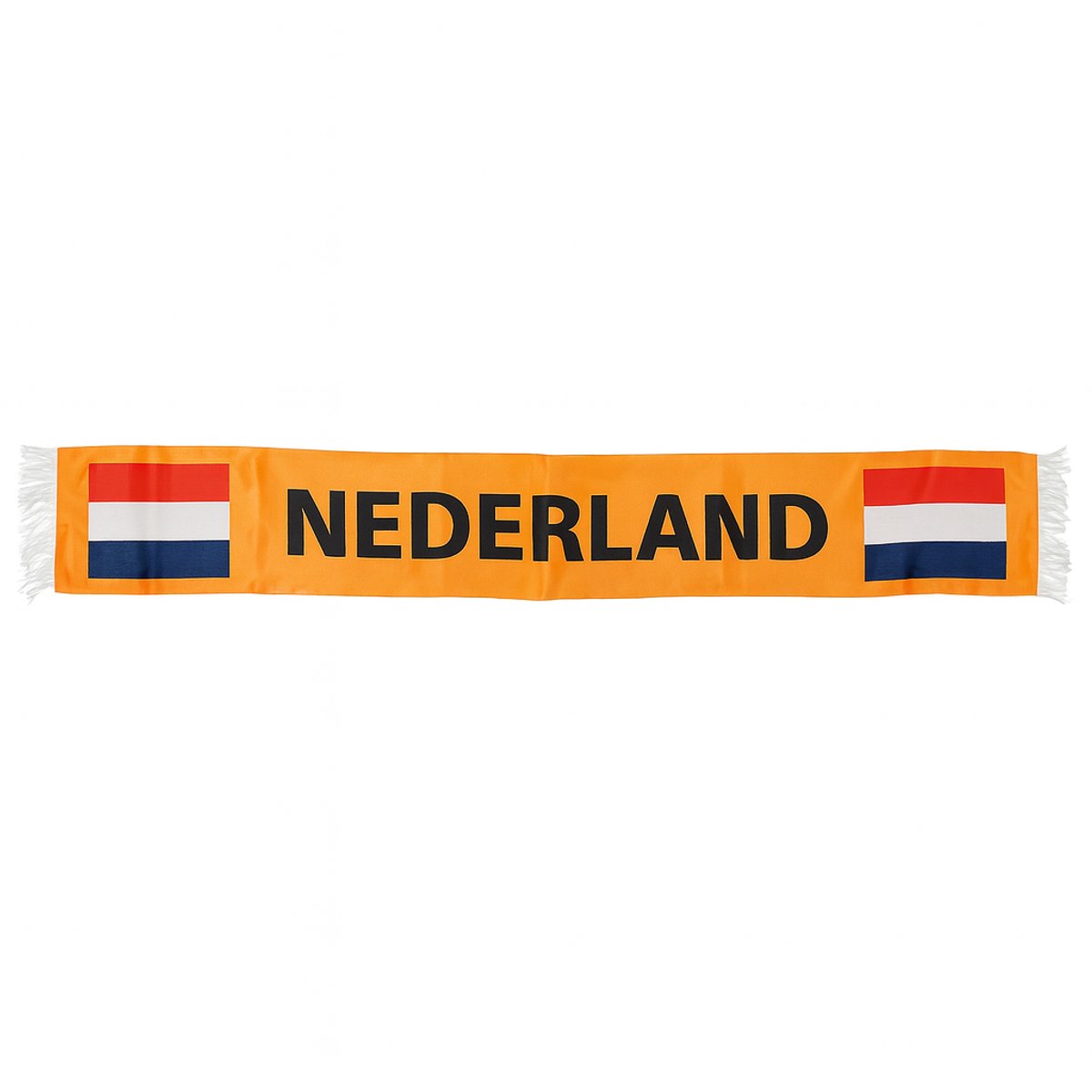 Oranje Nederland Sjaal – Dubbelzijdig Bedrukt – Holland Supporters Sjaal EK/WK Voetbal – Fansjaal met Nederlandse Vlag - 130x15cm