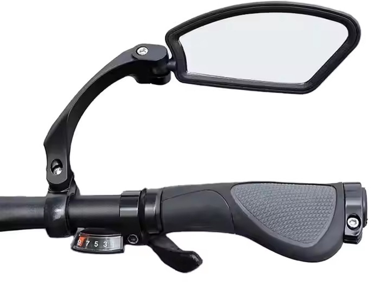 Astravon Fietsspiegel Rechts - Fietsspiegel E-bike - Achteruitkijkspiegel - Fietsspiegel voor E-bike Scooter en Fiets - Makkelijk verstelbaar - Geschikt Voor (E-)bike & Elektrische Fiets - 360º Draaibaar – Inclusief Inbussleutel - Zwart