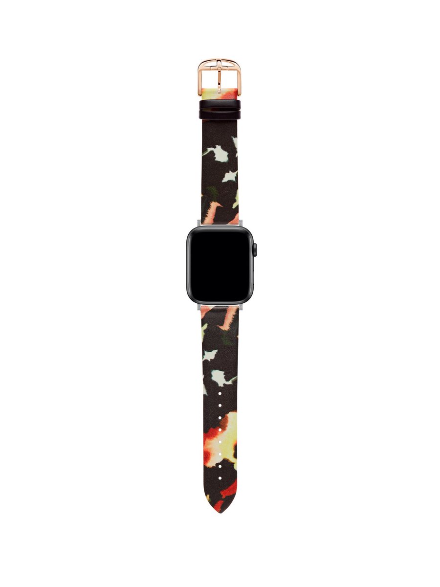 Ted Baker Ted Baker Apple Watch Strap Watch Straps Zwart Armband: 100% Leather BKS42F102B0