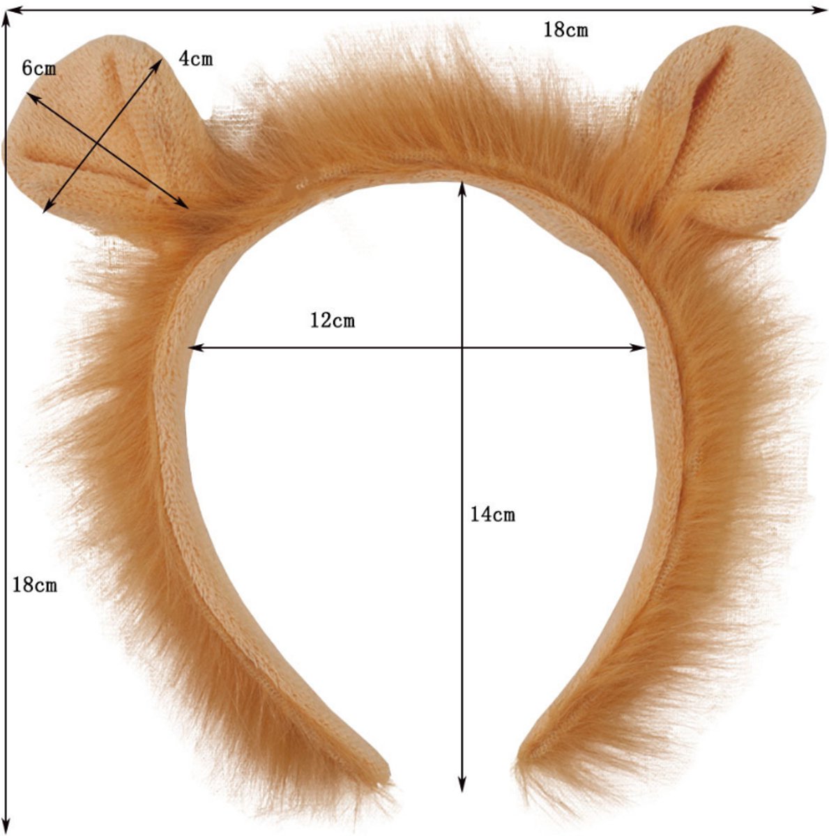 Joya Kids® Leeuw Verkleed Accessoires | Verkleedset Leeuw | Meisjes en Jongens en Volwassenen Verkleedpak Lion | Carnaval en Halloween Outfit kinderen en volwassen | Haarband met Oren, Staart, Pootjes en Strik | Safari — afbeelding 5