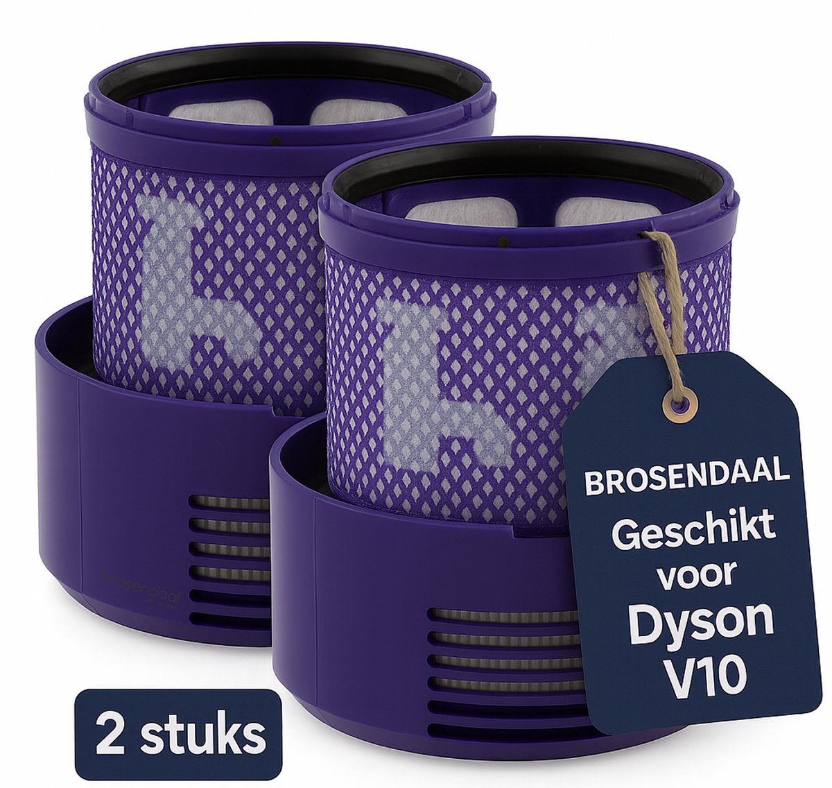 Brosendaal Filter geschikt voor Dyson Cyclone V10 stofzuiger filter - SV12 | SV27 - Wasbaar en Herbruikbaar - 2 stuks