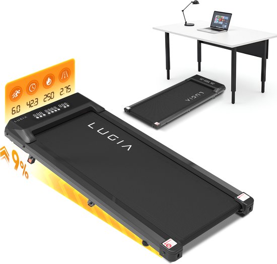 Lugia Fit Plus Loopband 10 km/u Zwart met Afstandsbediening - Lugia - €124,95