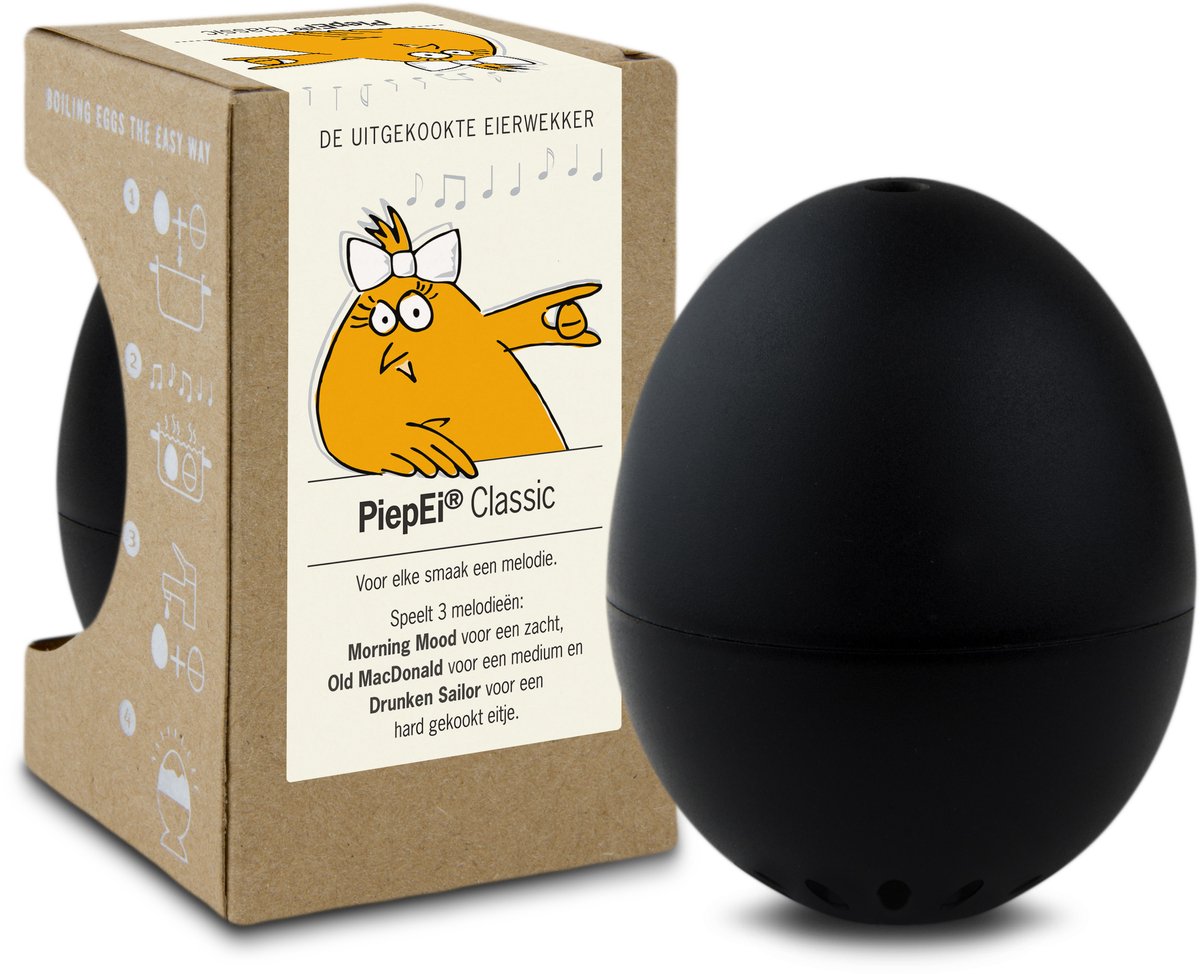 Brainstream PiepEi - Kookwekker - Classic - Zwart