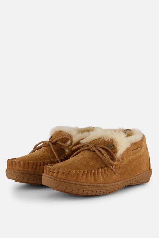 Warmbat Bunya Suede Dames Sloffen - Cognac