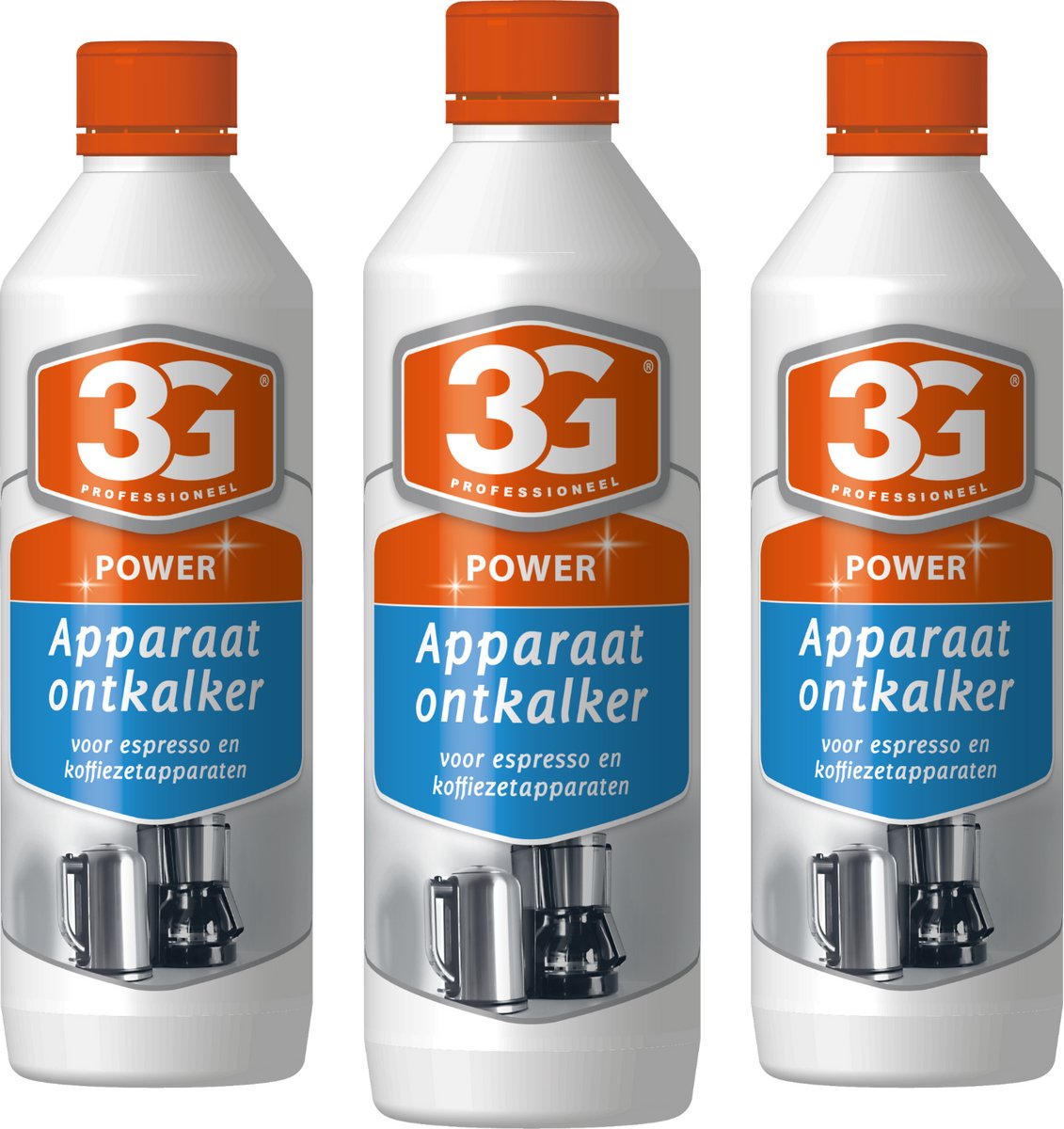 3x 3G Professioneel Power Apparaat ontkalker - Ontkalker - ontkalker koffiemachine- Koffiezetapparaat Ontkalker - Kalk Verwijderen - Apparaatontkalker- 3-Pack