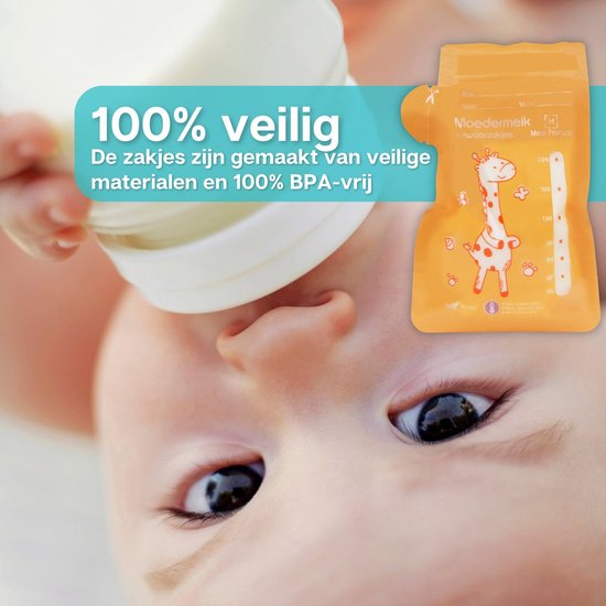 Mogi Products-Moedermelk Bewaarzakjes - 320 Stuks -200 ml Met Schenktuit - Borstvoeding Bewaarzakjes - Lekvrij - Melk Zakjes- BPA vrij van Mogi Products — afbeelding 3