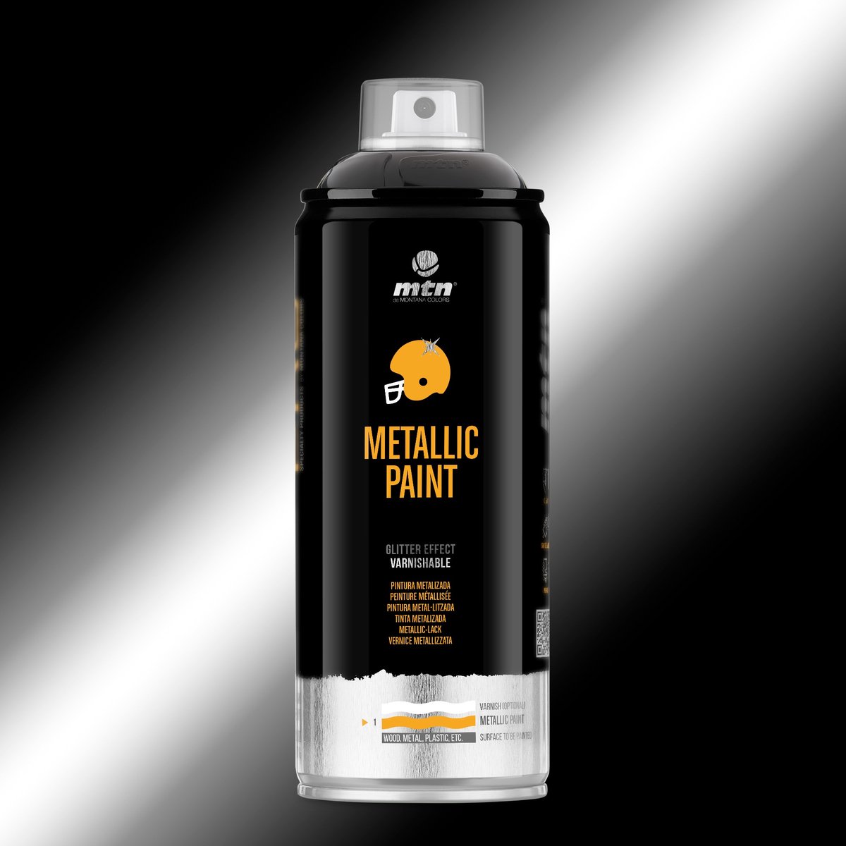 MTN metallic spuitverf - Zwart - Ral 9005 - 400ml