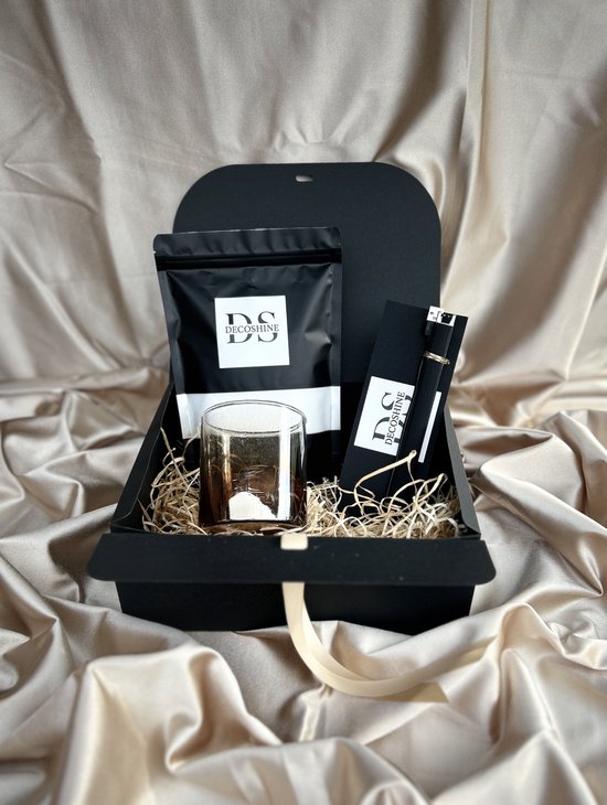 Cadeau Pakket - Gift Set - Sandwax Setje Wit - Kerst Pakket - 250G Kaars Zand / Kaarshouder / Elektrische Aansteker