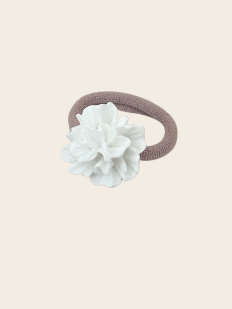 Haarelastiek Bloesem - Wit - Haarelastieken voor Meisjes - Haaraccessoires voor Kinderen