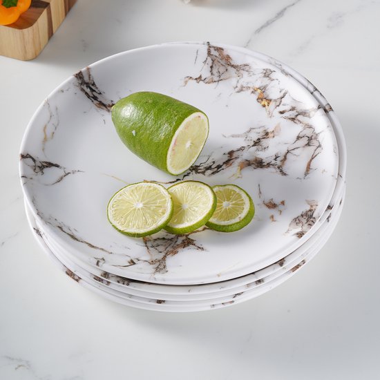Serviesset 12-delig - bordenset 4 persoons - Melamine Servies - Lichtgewicht, Breukvast en Vaatwasserbestendig - Voor Camping , Picknick en Thuis - Royal Swiss® — afbeelding 4