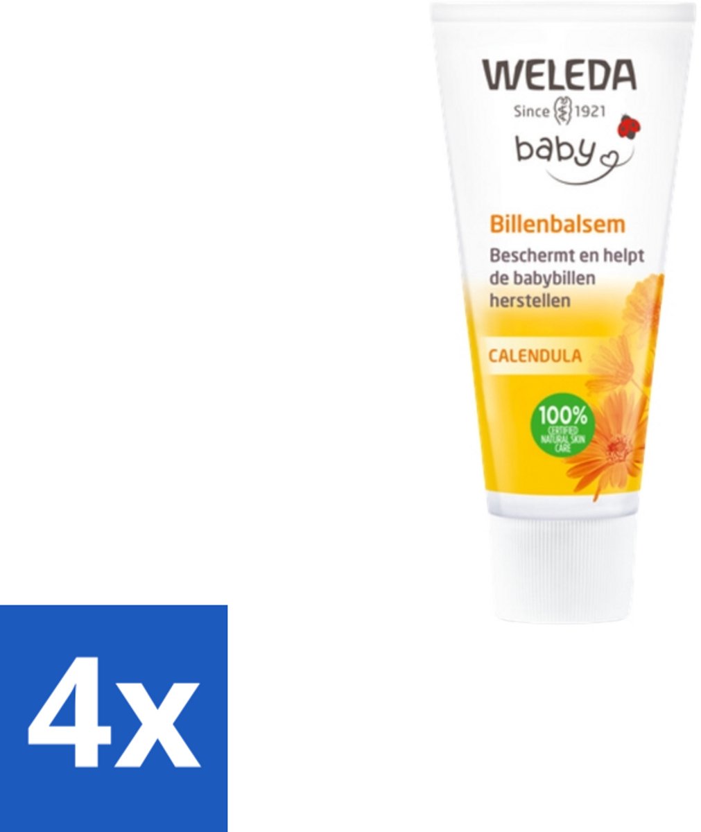 Image of 4 x WELEDA - Billenbalsem - Baby Calendula - 30 ml - Babybillen - Luieruitslag - Billenbalsem - Babyhuid - Natuurlijke Verzorging