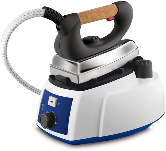 SCH® Strijkijzer met stoomgenerator - strijkijzer met stoom - Strijkijzer - Wit/Blauw - ‎25cm x 35cm x 27cm