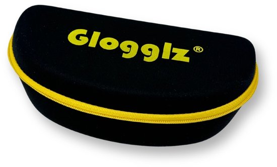 Glogglz® Hardcase Brillenkoker – Zwart/Geel – Sportbril