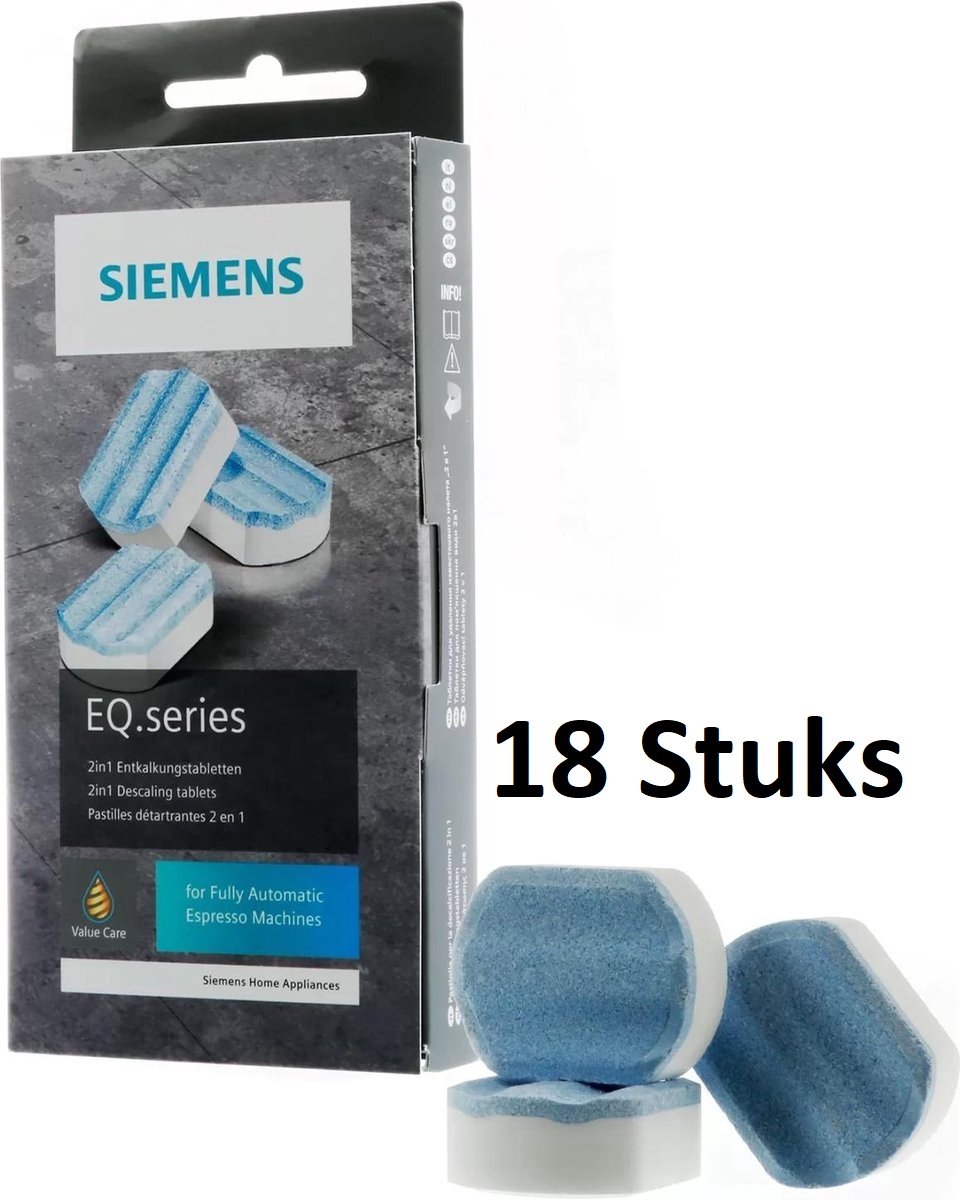 Siemens - TZ80032A Multipack ontkalkingstabletten voor volautomatische koffiemachines - 18 stuks